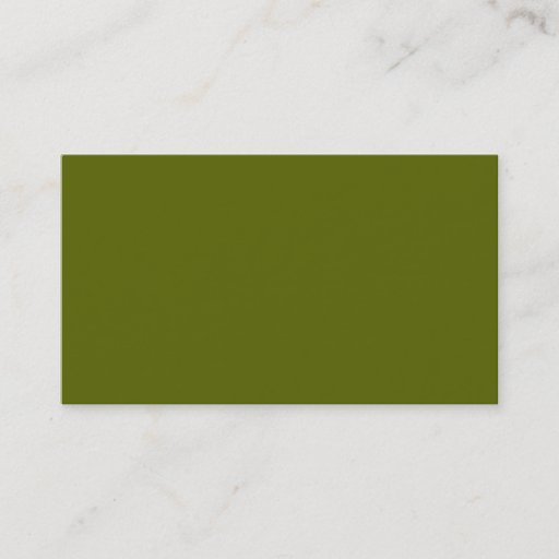Customizable Olive Green Business Card
