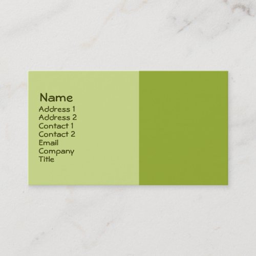 olive green business card template