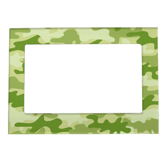 Olive Green Camo Camouflage Photo Magnetic Photo Frame (Front)