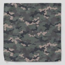 Olive Green Camo Pattern Bandana