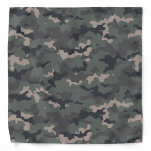 Olive Green Camo Pattern Bandana