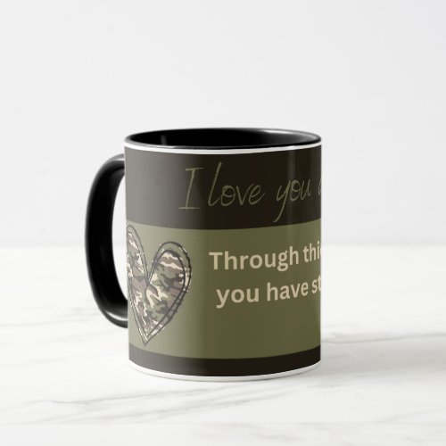 Olive green camouflage I love you dad Mug