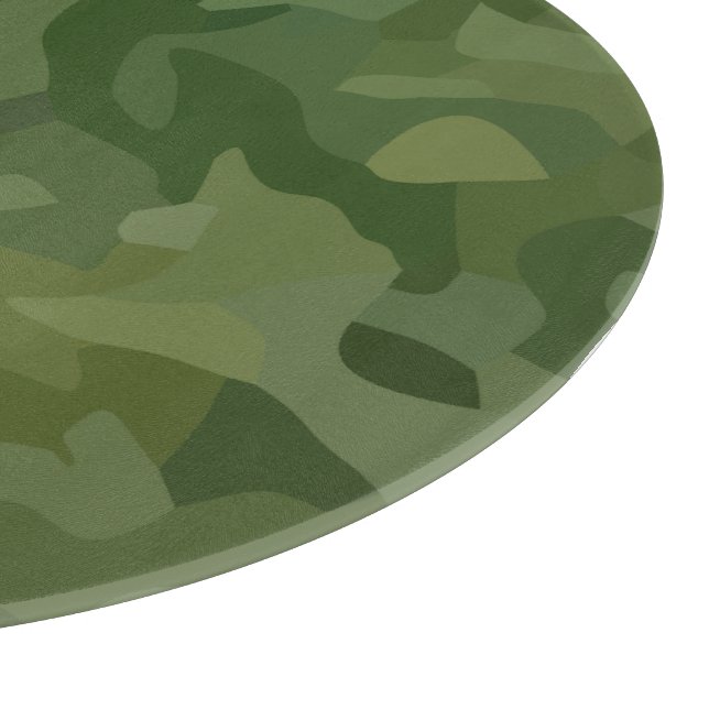 Olive Green Camouflage Pattern Cutting Board (Corner)
