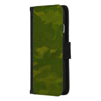 Olive Green Camouflage Pattern iPhone 8/7 Wallet Case