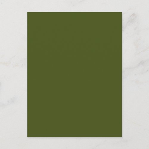 Olive Green Color Decor Customize This Postcard