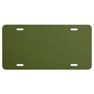 Olive Green Color Design Customize This License Plate