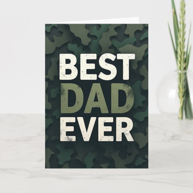 Olive Green Dads Day Card (Front)