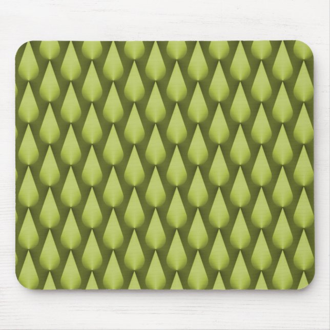 Olive Green Dazzling Raindrops Mousepad (Front)