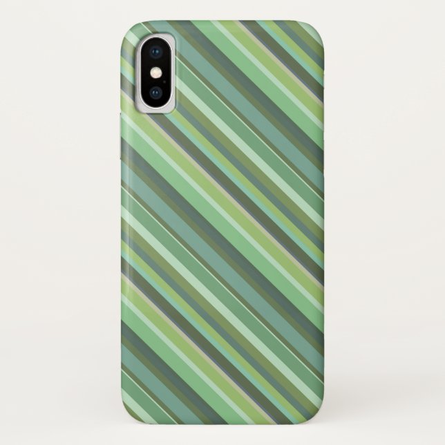 Olive green diagonal stripes Case-Mate iPhone case (Back)