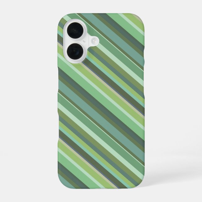 Olive green diagonal stripes iphone case (Back)