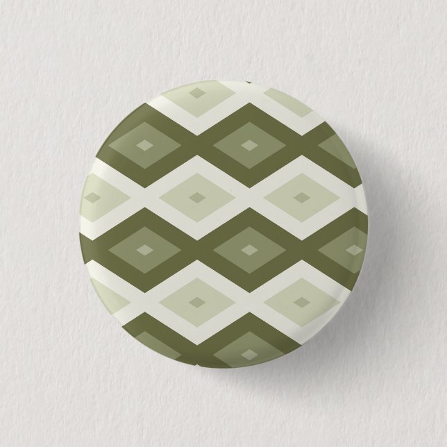 Olive green diamond pattern button (Front)