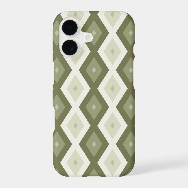Olive green diamond pattern Case-Mate iPhone case (Back)