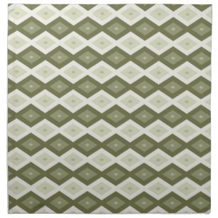 Olive green diamond pattern cloth napkin