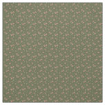 Olive Green Dusty Pink Wildflower Rustic Charm Fabric