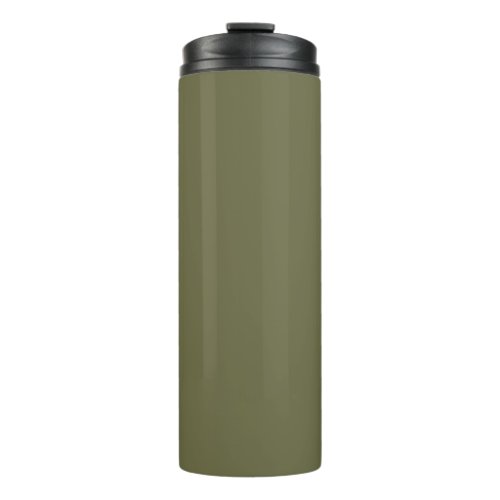 Olive Green Earthy Solid Color Print Thermal Tumbler