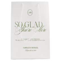 Olive Green Elegant Modern Wedding Welcome