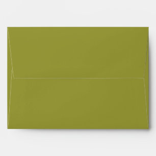 Olive green fall/autumn wedding envelope