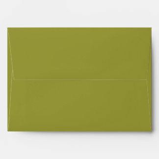 Olive green fall/autumn wedding envelope