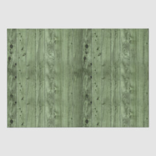 Olive Green Faux Wood Tissue Paper