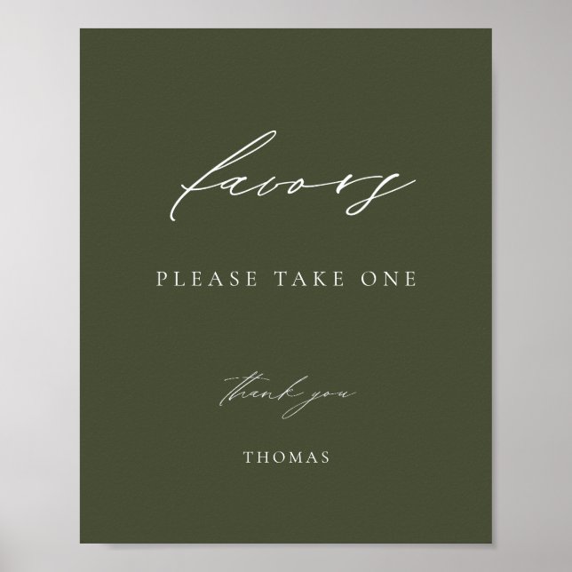 Olive Green Favor Poster (Front)