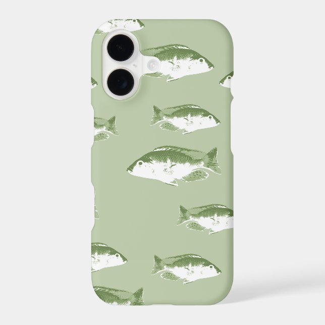 Olive green fish Case-Mate iPhone case (Back)