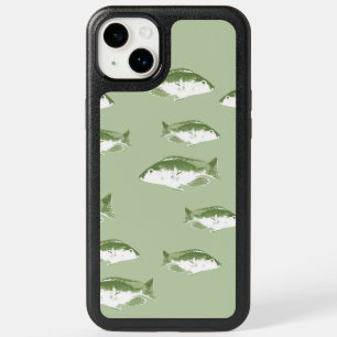 Olive green fish OtterBox iPhone 14 plus case