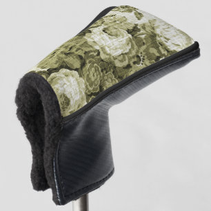 Olive Green Floral Toile No.4 Golf Head Cover