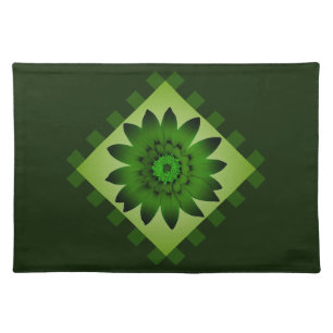 Olive Green Flower Placemats