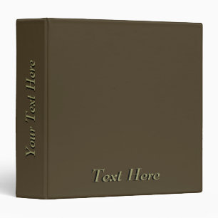 Olive Green Front and Spine Custom Binder