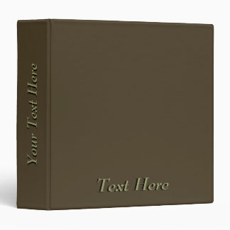 Olive Green Front and Spine Custom Binder