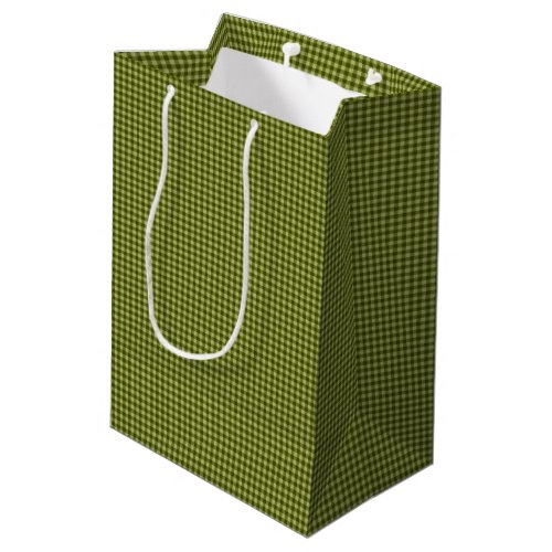 Olive Green Gingham_GIFT BAG M