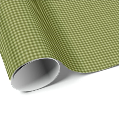 Olive Green Gingham_GIFT WRAPPING PAPER