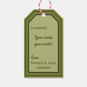 Olive Green Gingham-HANG/GIFT TAG TEMPLATE