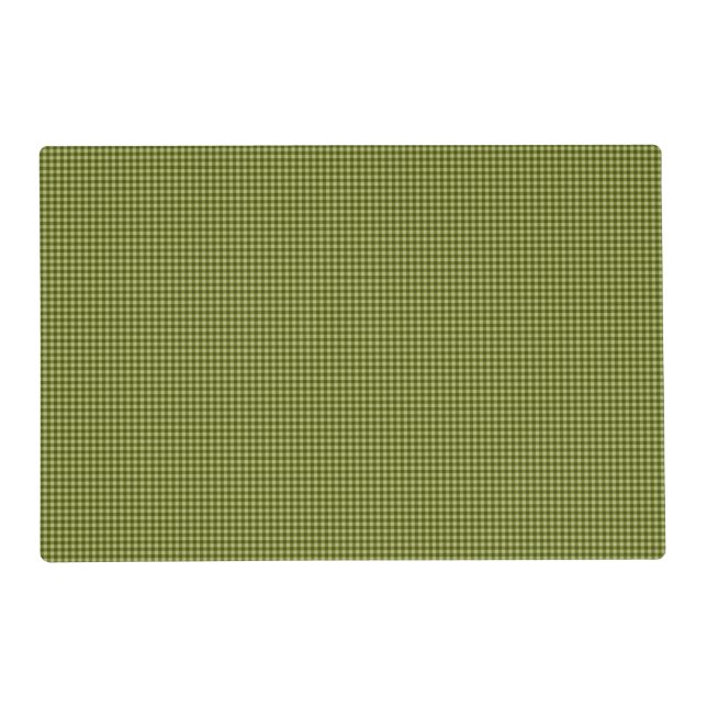 Olive Green Gingham-PAPER PARTY PLACEMAT (Front)