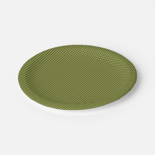 Olive Green Gingham_PAPER PARTY PLATES
