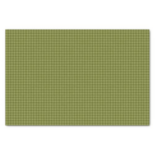 Olive Green Gingham_TISSUE WRAPPING PAPER