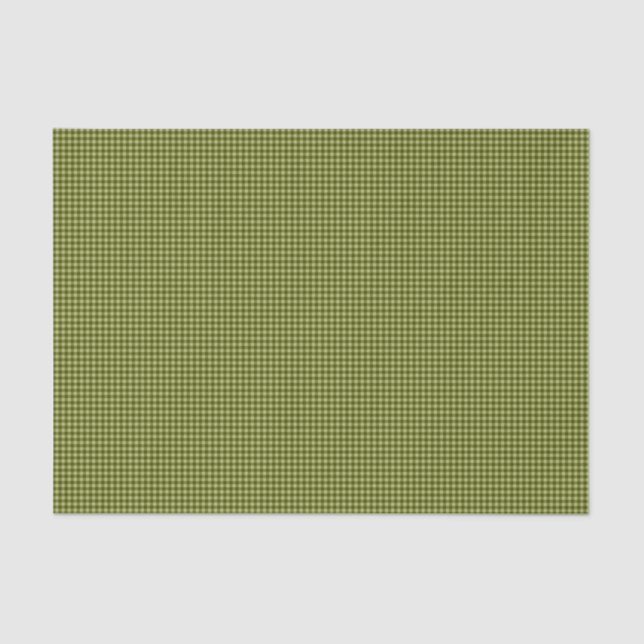 Olive Green Gingham-TISSUE WRAPPING PAPER (Front)