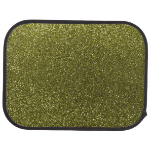 Olive green glitter car mat