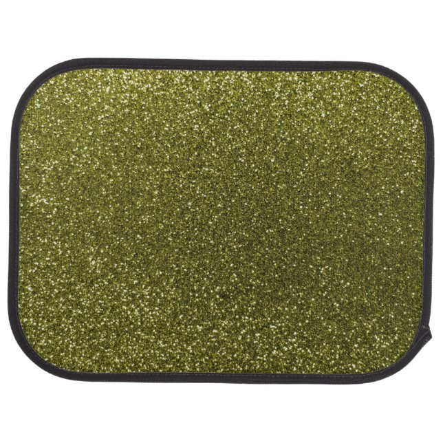 Olive green glitter car mat (Rear)