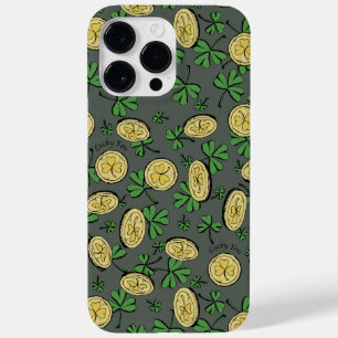 Olive Green & Gold St Patrick's Lucky You Shamrock Case-Mate iPhone 14 Pro Max Case