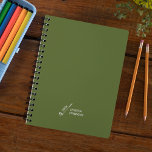 Olive Green Golf Club Personal Weekly Planner<br><div class="desc">Clean,  simple personal stationery annual planner featuring a simple golf club graphic over minimalist typography text areas with personalizable year and name. Annual planner (12 months) with open monthly overviews and weekly planning sheets. Contact for assistance in personalizing.</div>