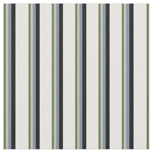Olive Green, Grey, Slate Gray, Black & Mint Cream Fabric (Close Up)