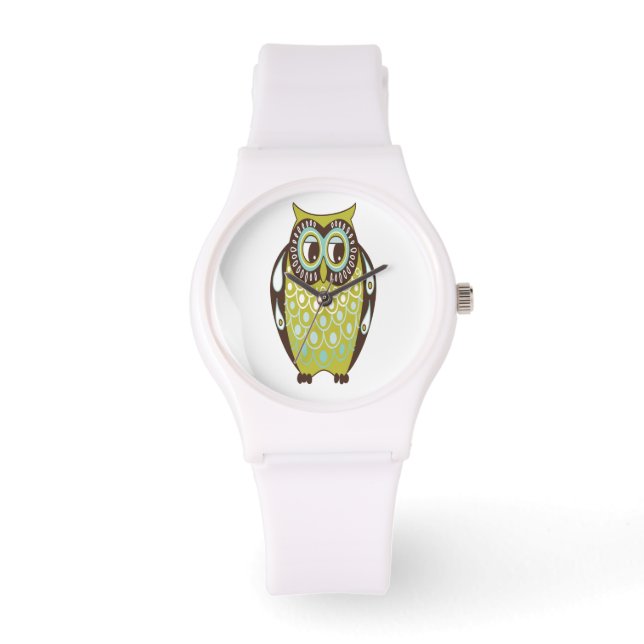 Olive green Hoot Owl Watch (Front)