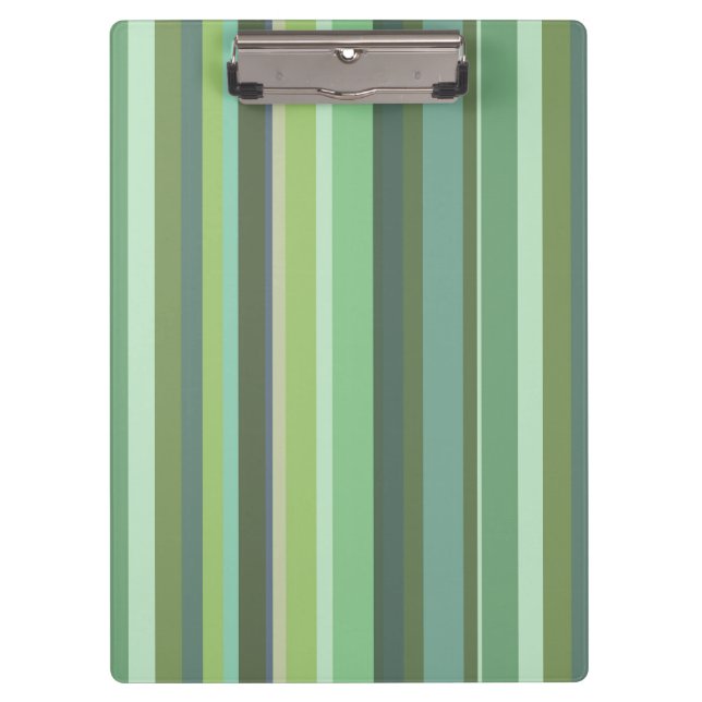 Olive green horizontal stripes clipboard (Front)