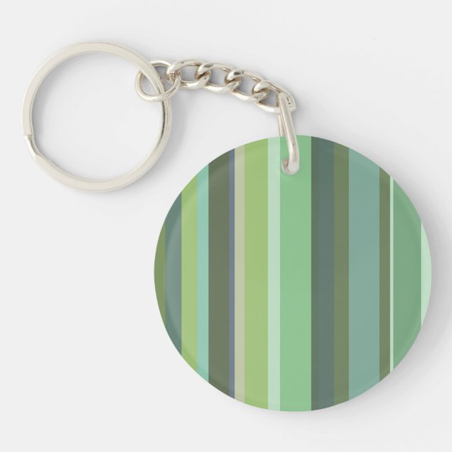 Olive green horizontal stripes keychain (Front)