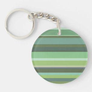 Olive green horizontal stripes keychain