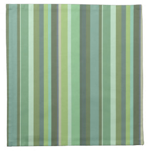 Olive green horizontal stripes napkin