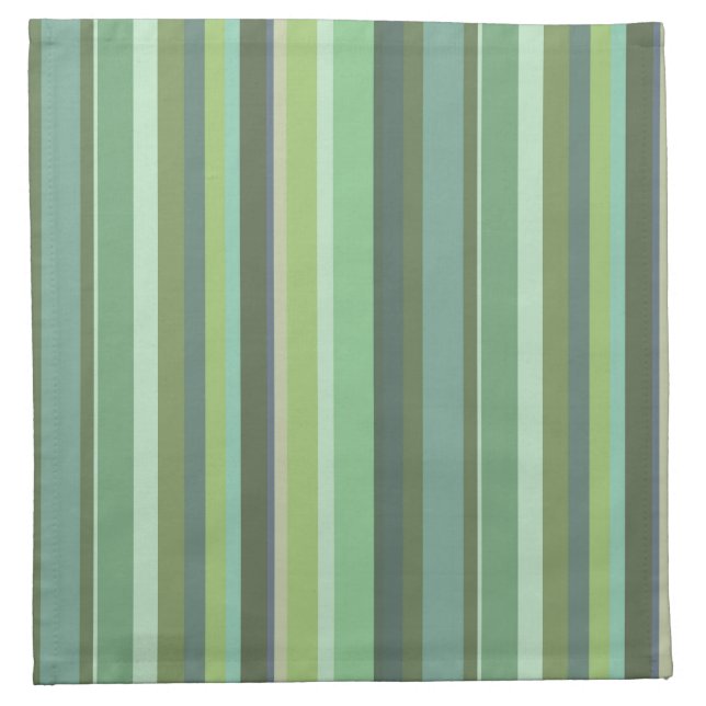 Olive green horizontal stripes napkin (Front)