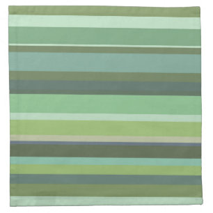 Olive green horizontal stripes napkin