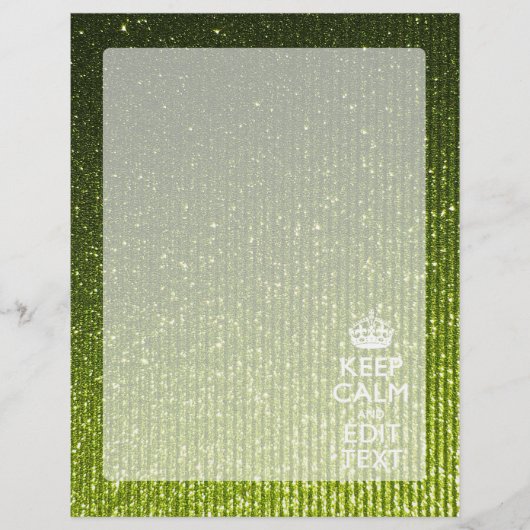 Olive Green Keep Calm Have Your Text (Front)